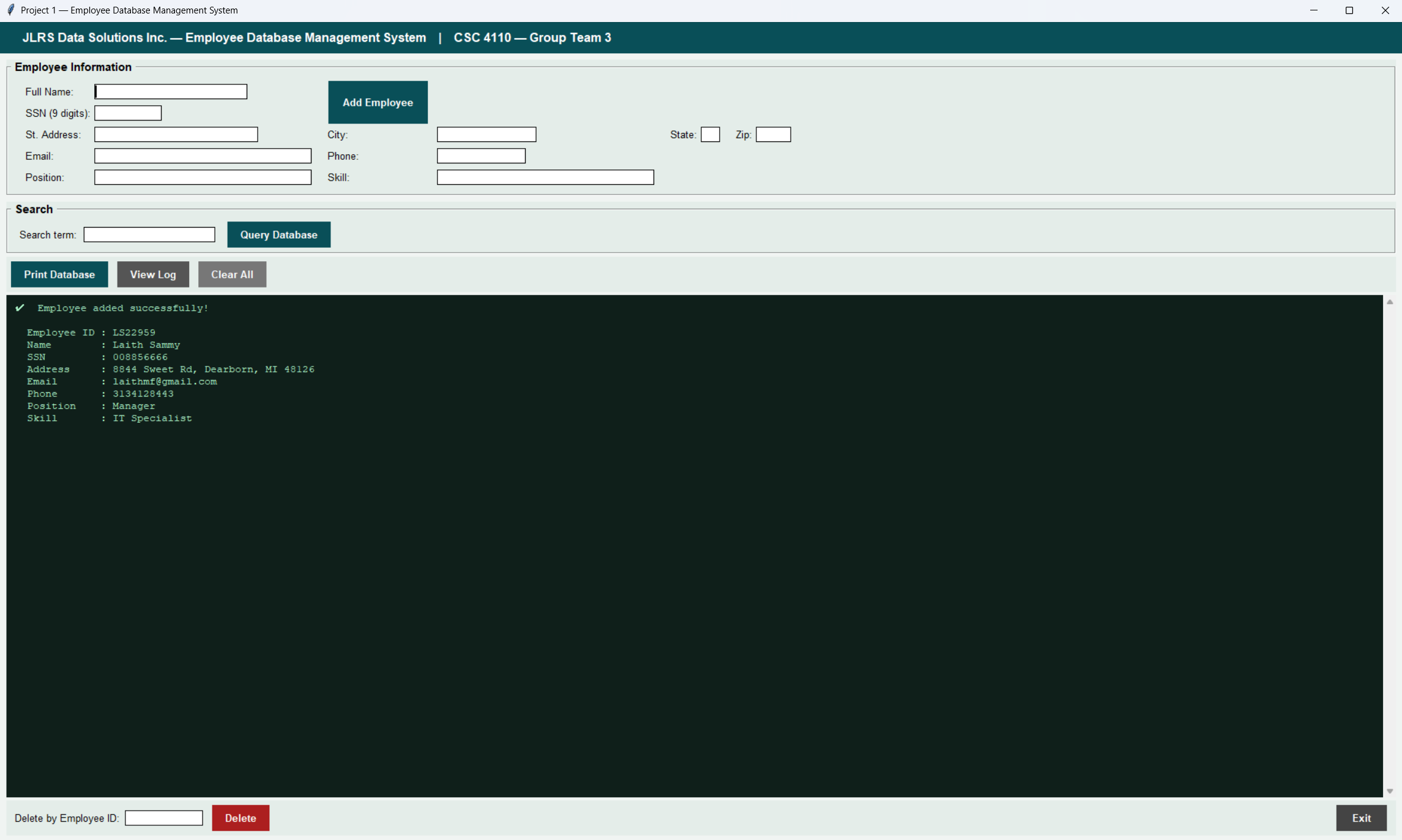 User Friendly Interface